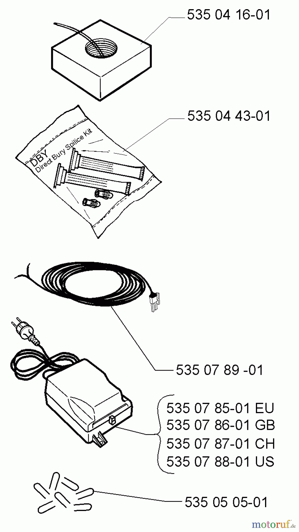  Husqvarna Automower, Mähroboter Husqvarna Auto Mower (1999-02 to 2000-01) Perimeter Hardware