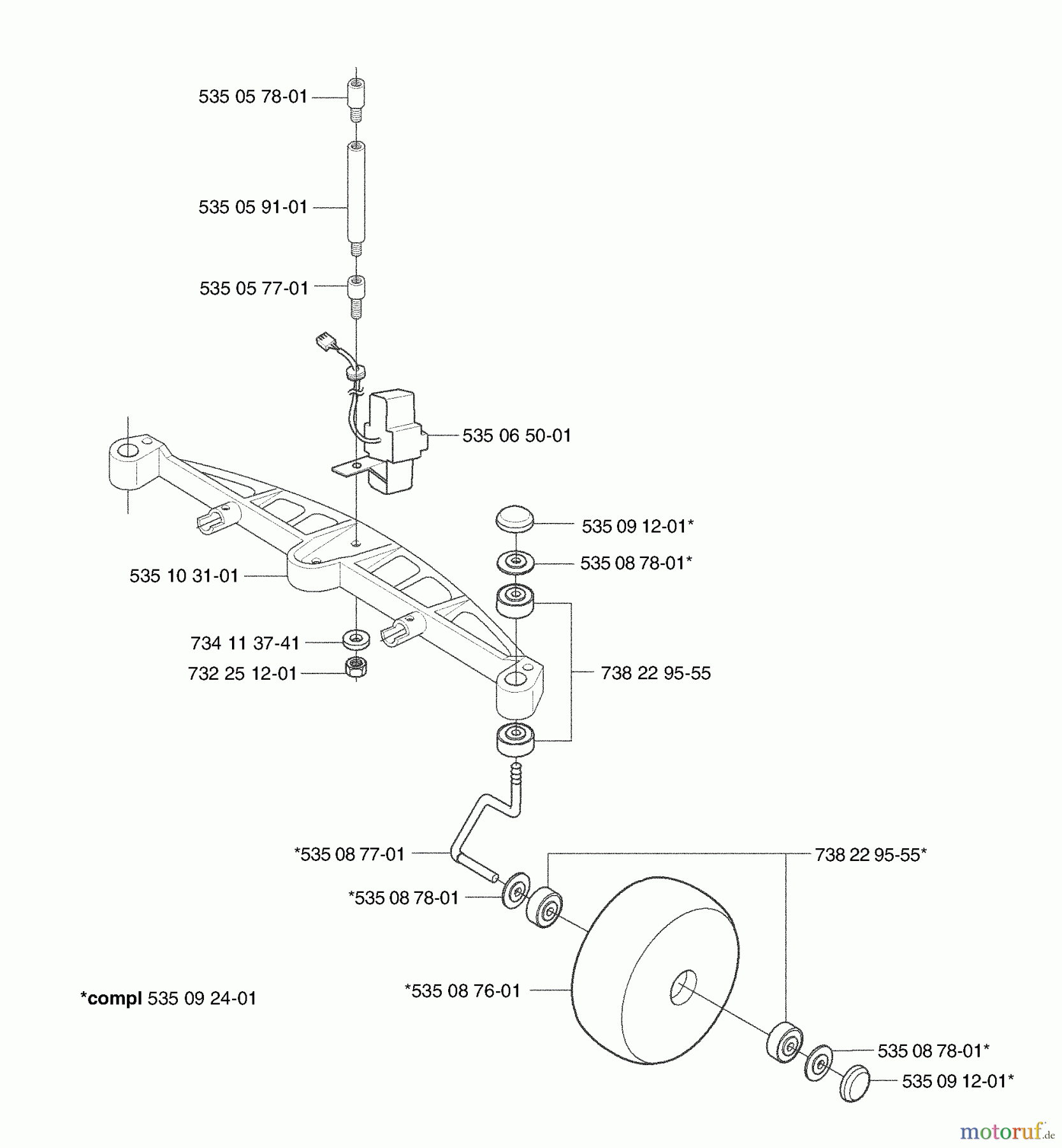  Husqvarna Automower, Mähroboter Husqvarna Auto Mower (2003-01 to 2003-03) Front Wheels / Axle