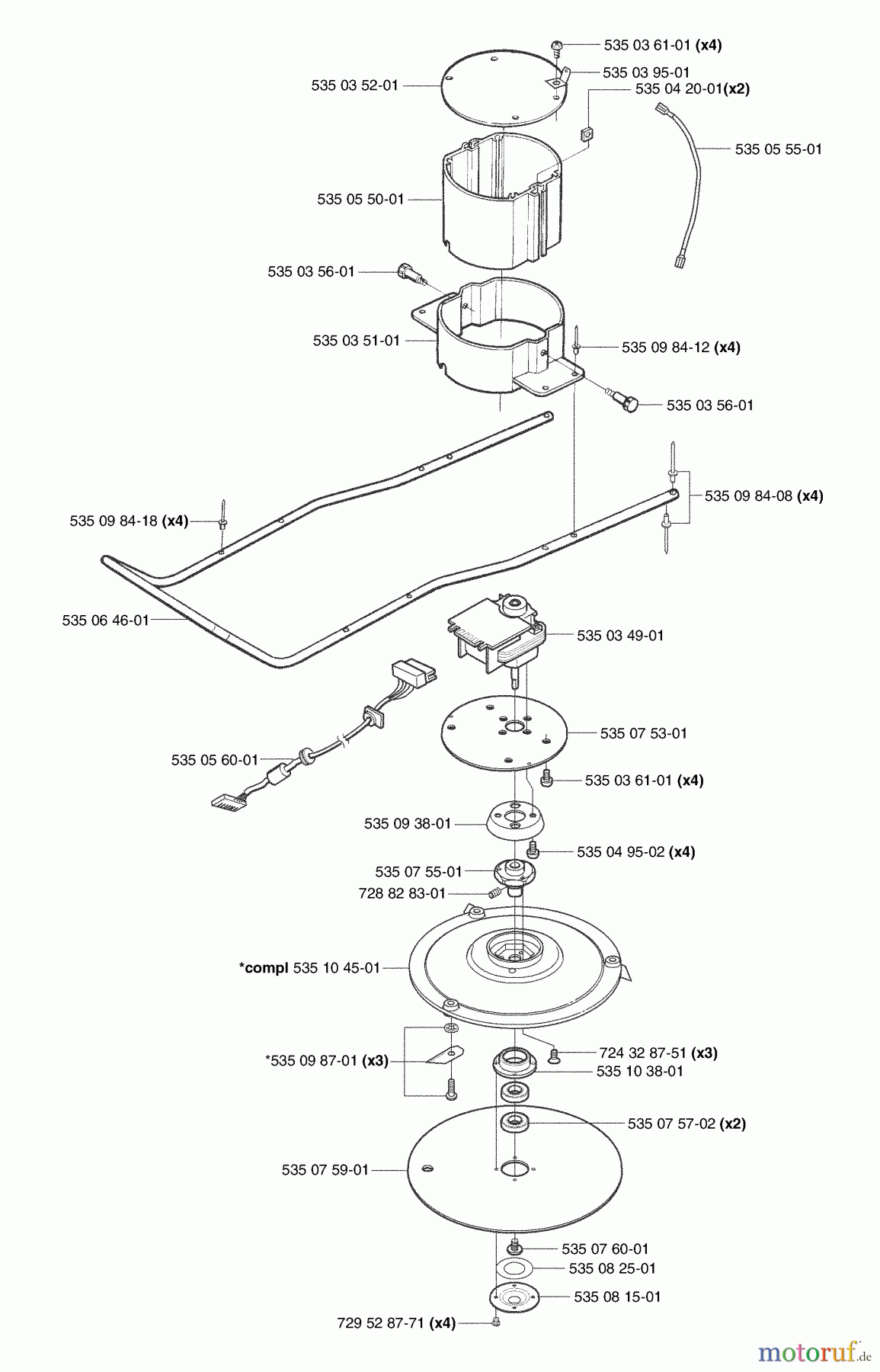  Husqvarna Automower, Mähroboter Husqvarna Auto Mower (2003-01 to 2003-03) Motor / Frame / Housing