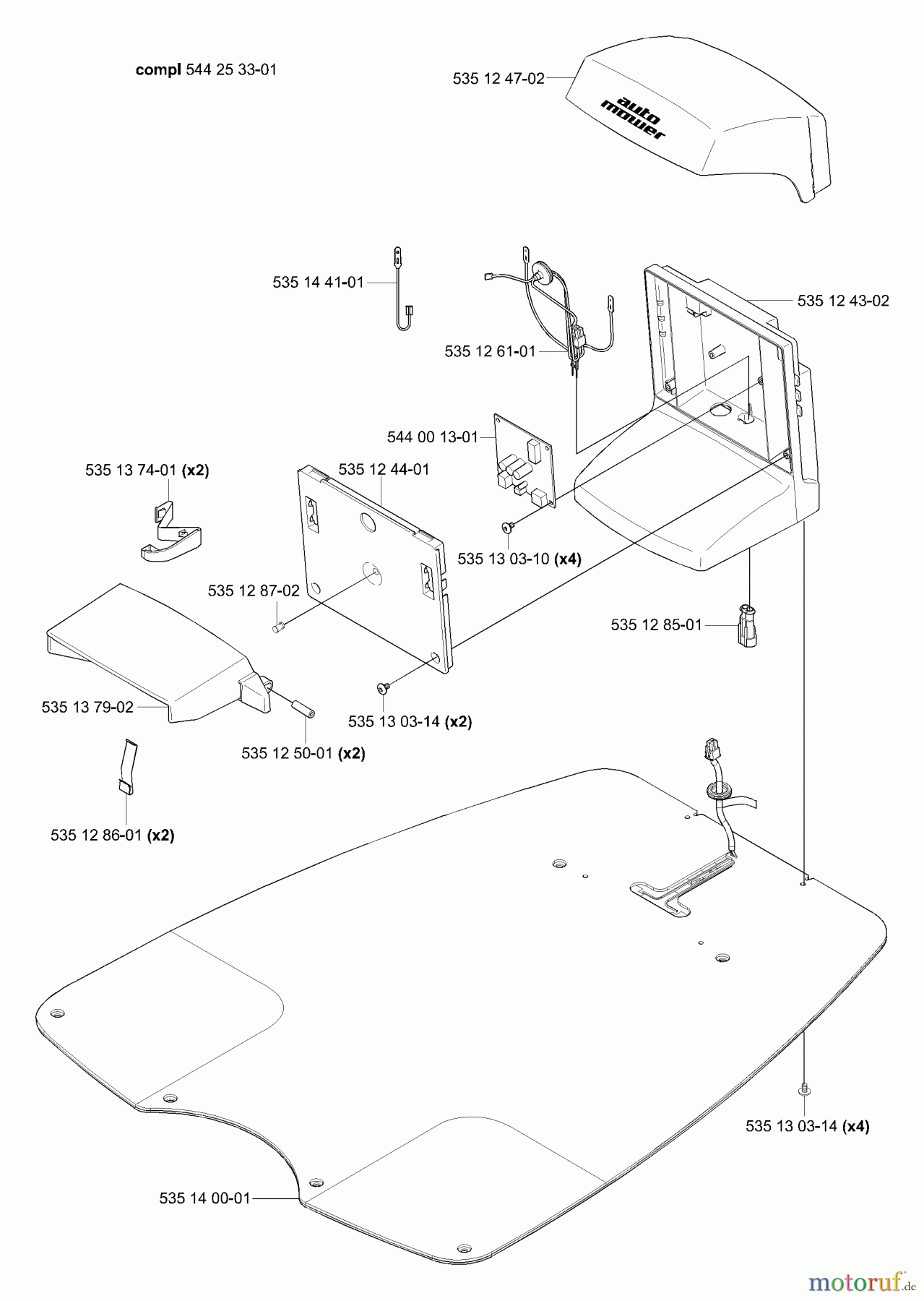  Husqvarna Automower, Mähroboter Husqvarna Auto Mower (Generation 2) (2006-02 to 2006-05) Charging Base Components