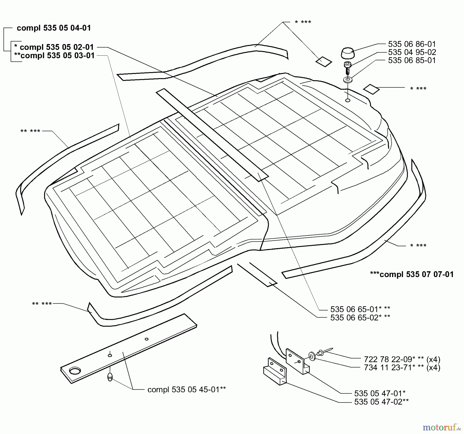  Husqvarna Automower, Mähroboter Husqvarna Solar Auto Mower (1999-02 to 2000-01) Hood Assembly