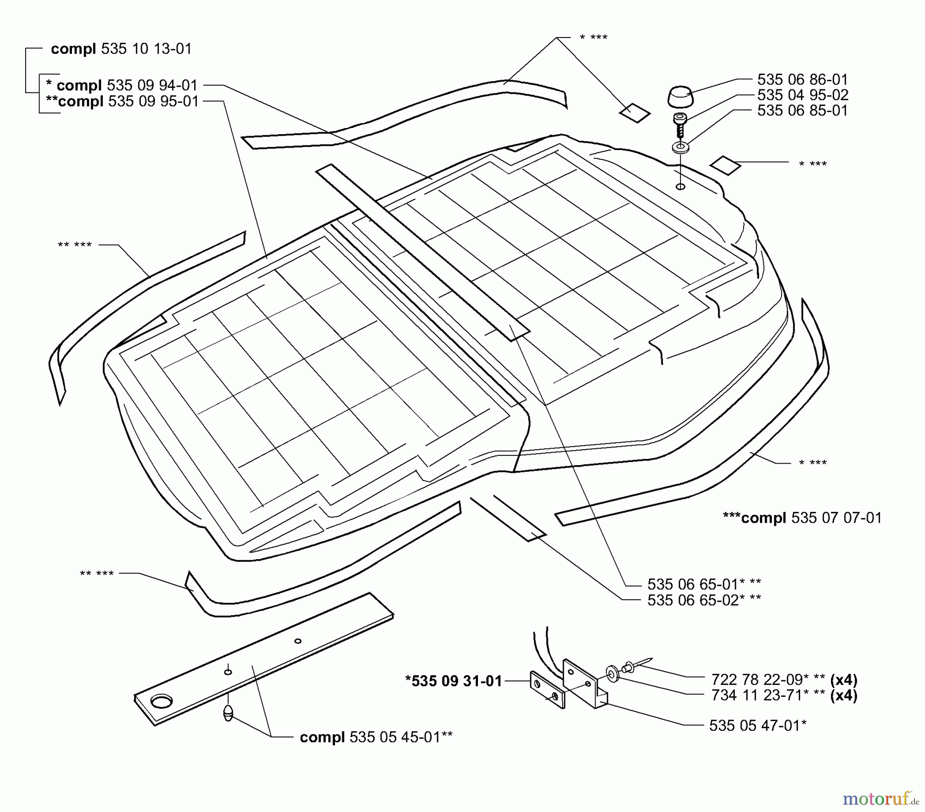  Husqvarna Automower, Mähroboter Husqvarna Solar Auto Mower (2001-01 to 2002-01) Body Assy.