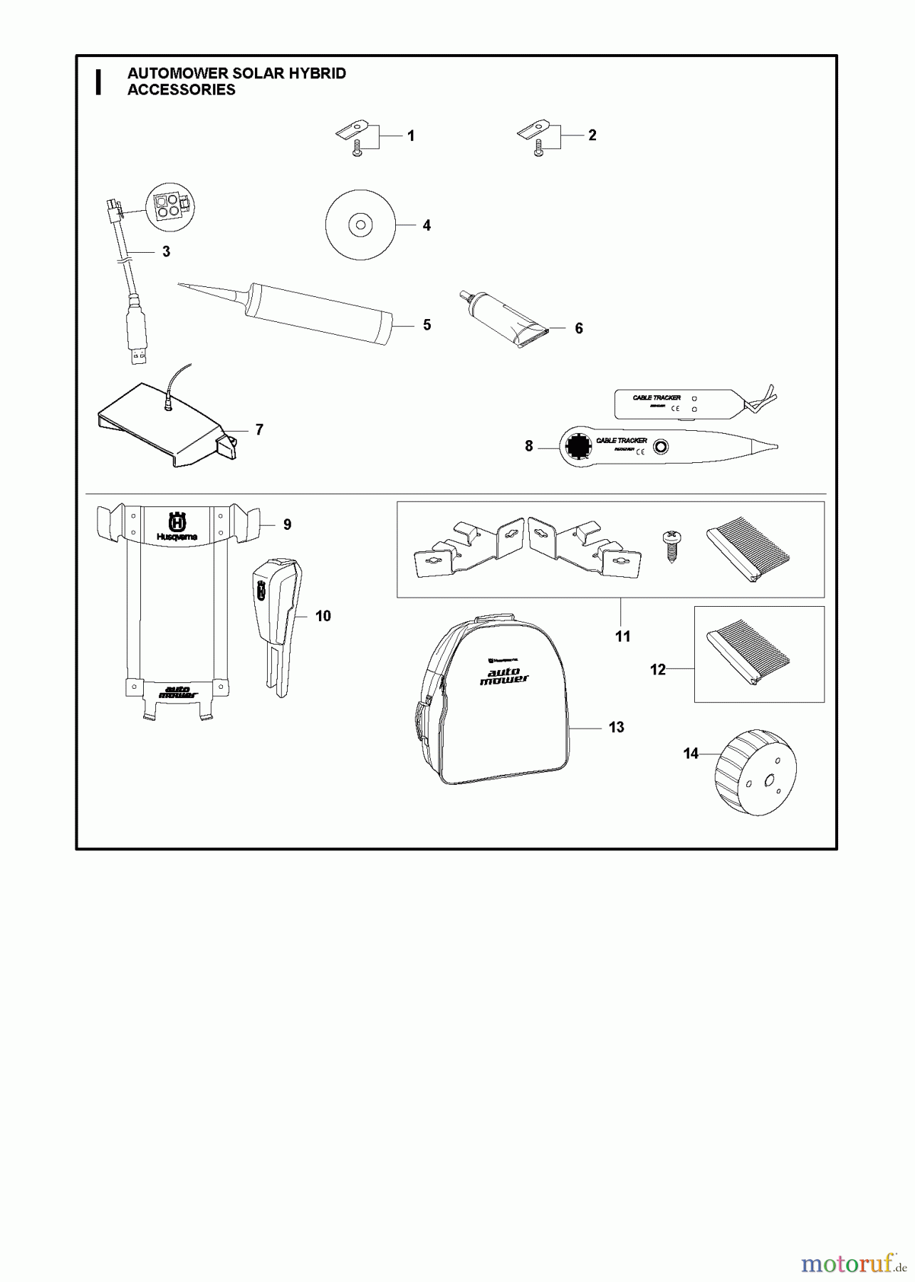  Husqvarna Automower, Mähroboter Husqvarna Solar Auto Mower Hybrid (2013-01) ACCESSORIES #1
