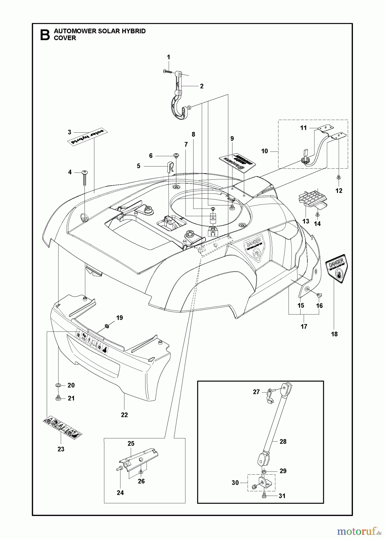  Husqvarna Automower, Mähroboter Husqvarna Solar Auto Mower Hybrid (2013-01) COVER