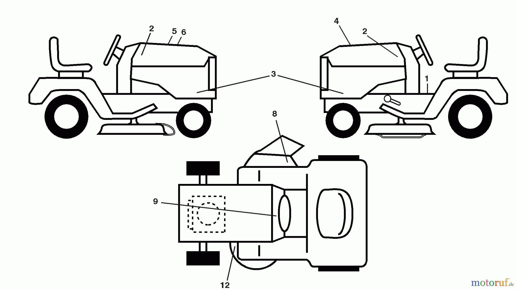  Husqvarna Rasen und Garten Traktoren 2348LS (96043004400) - Husqvarna Lawn Tractor (2008-01 & After) Decals