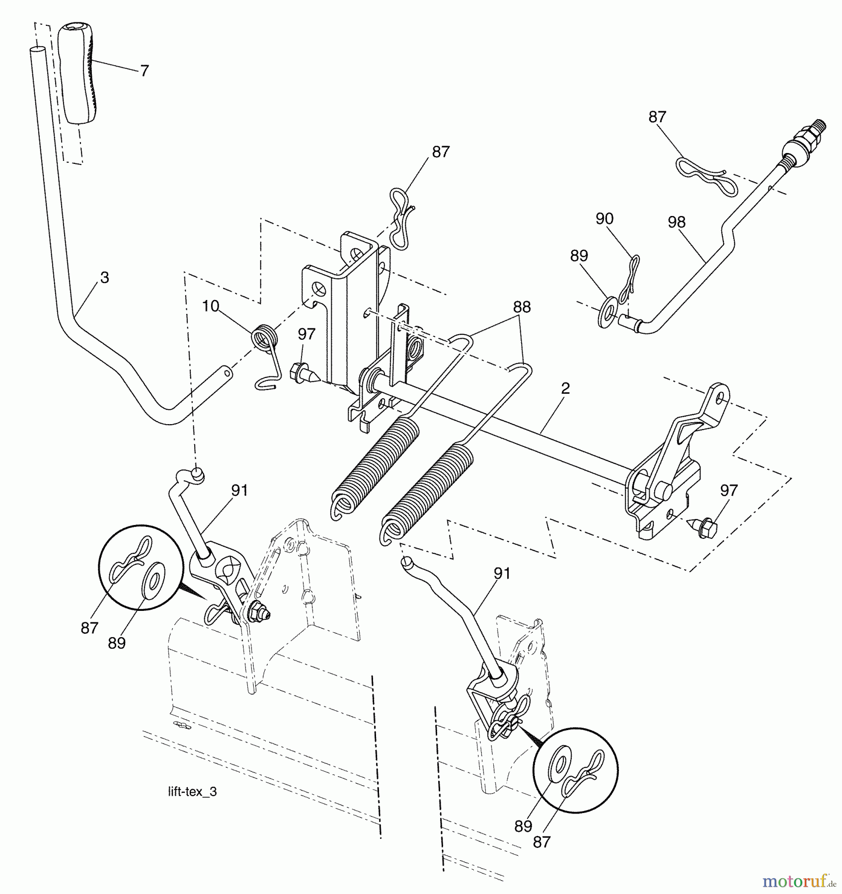  Husqvarna Rasen und Garten Traktoren 2348LS (96043006400) - Husqvarna Lawn Tractor (2008-11 & After) Mower Lift