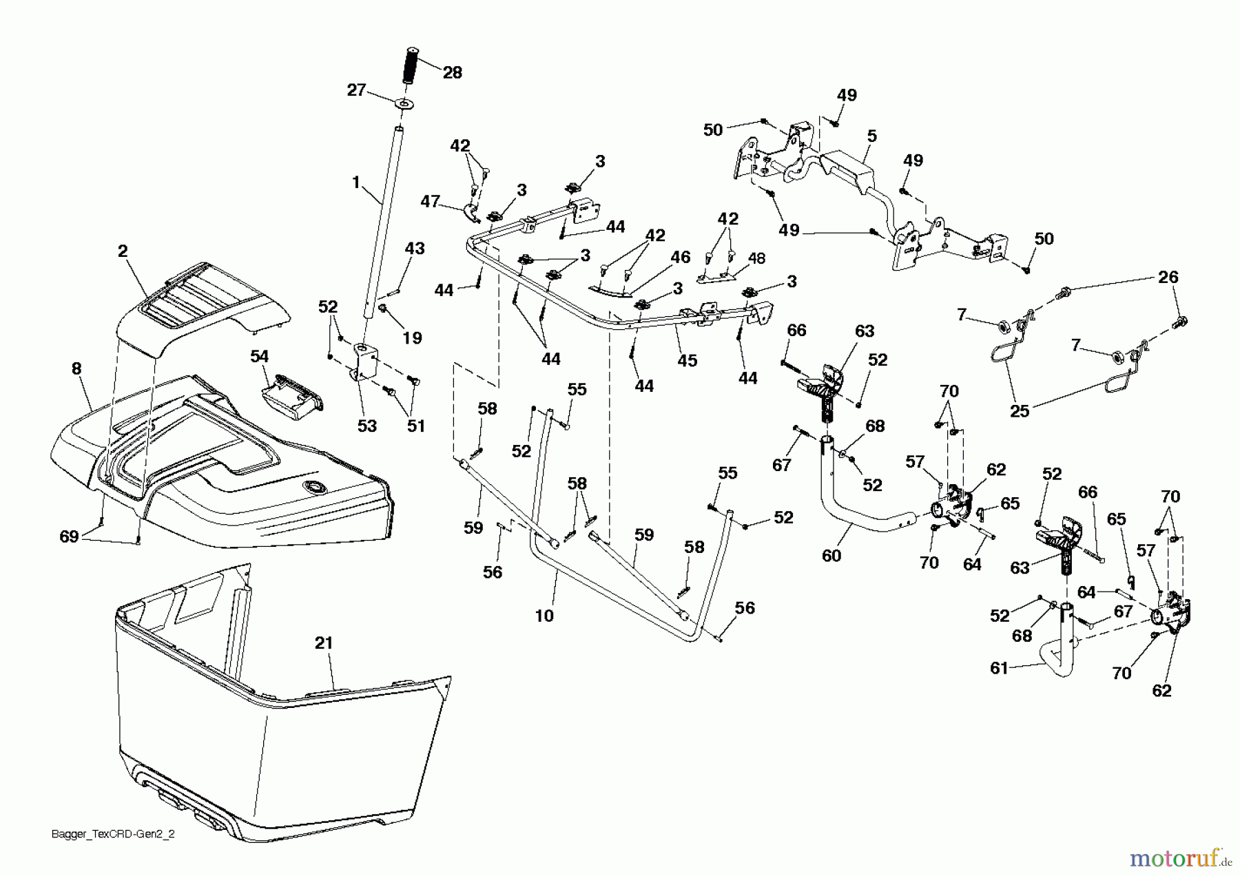  Husqvarna Rasen und Garten Traktoren CTH 194 (96051002902) - Husqvarna Lawn Tractor (2012-07 & After) BAGGER