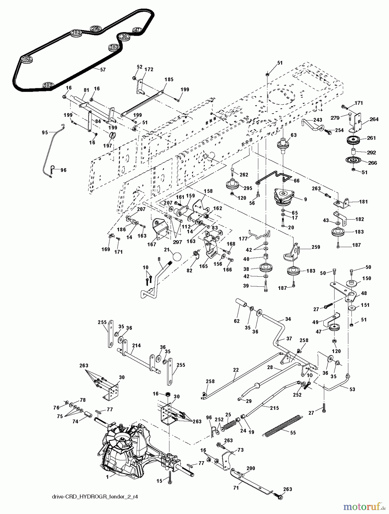  Husqvarna Rasen und Garten Traktoren CTH 2038 (96061030402) - Husqvarna Lawn Tractor (2011-02 & After) DRIVE