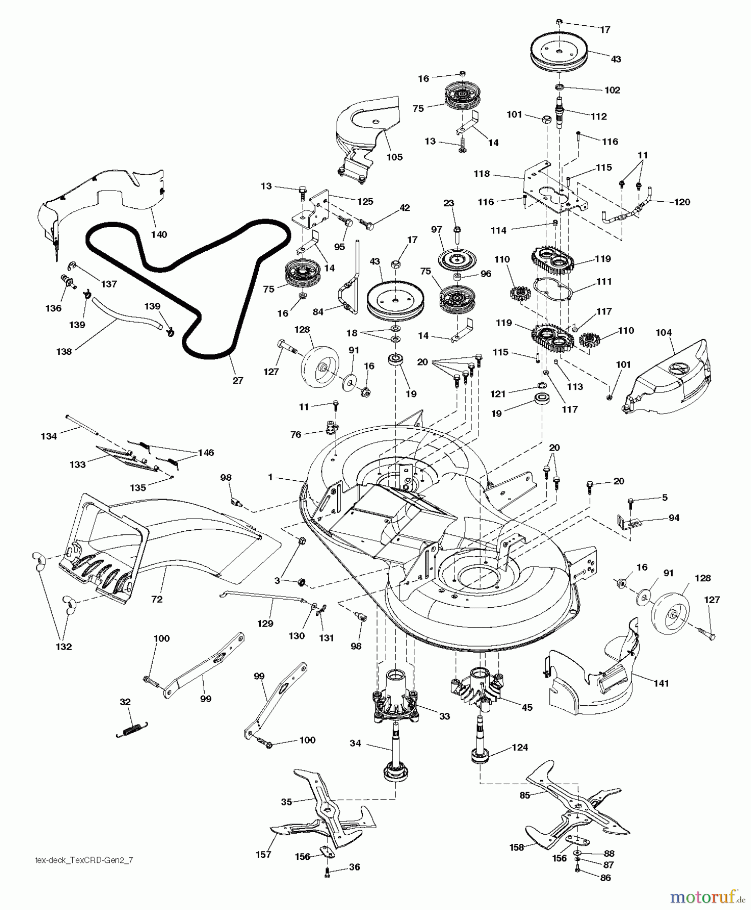  Husqvarna Rasen und Garten Traktoren CTH 204T (96051005400) - Husqvarna Lawn Tractor (2012-02 & After) MOWER DECK / CUTTING DECK