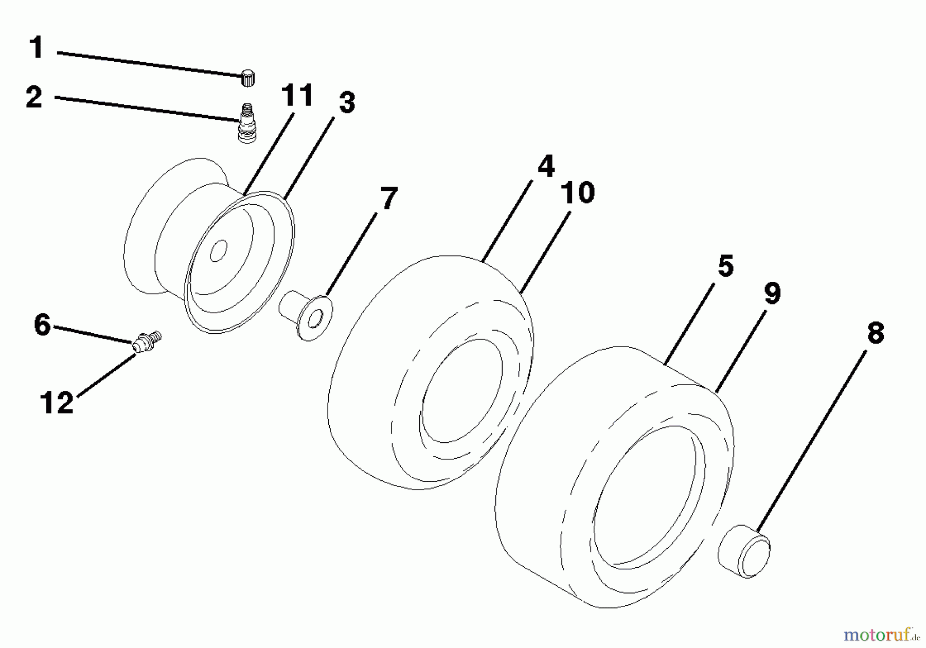  Husqvarna Rasen und Garten Traktoren GTH 200 (954140046C) - Husqvarna Garden Tractor (1999-04 & After) Wheels & Tires