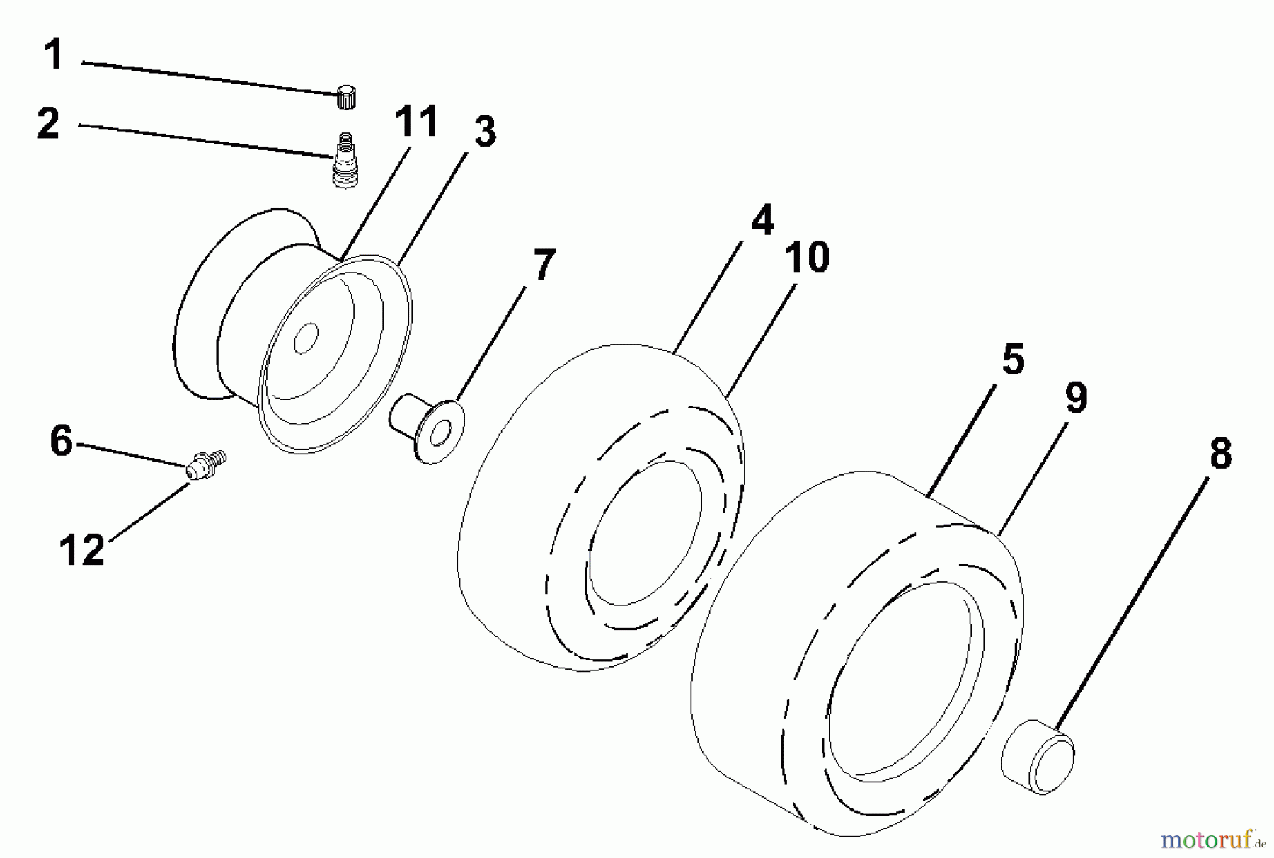  Husqvarna Rasen und Garten Traktoren GTH 250 (954140104B) - Husqvarna Garden Tractor (2000-03 & After) Wheels & Tires