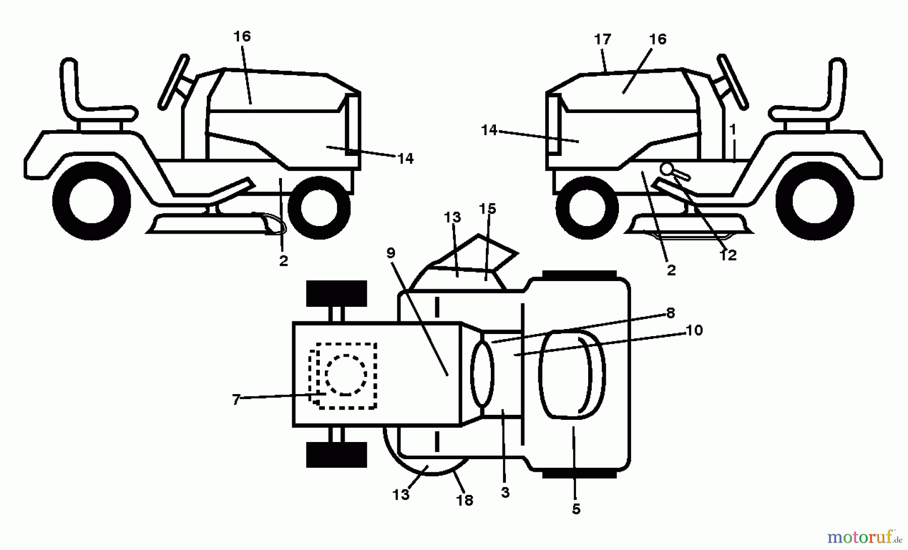  Husqvarna Rasen und Garten Traktoren GTH 3052TDF (96041028502) - Husqvarna Garden Tractor (2013-05) DECALS