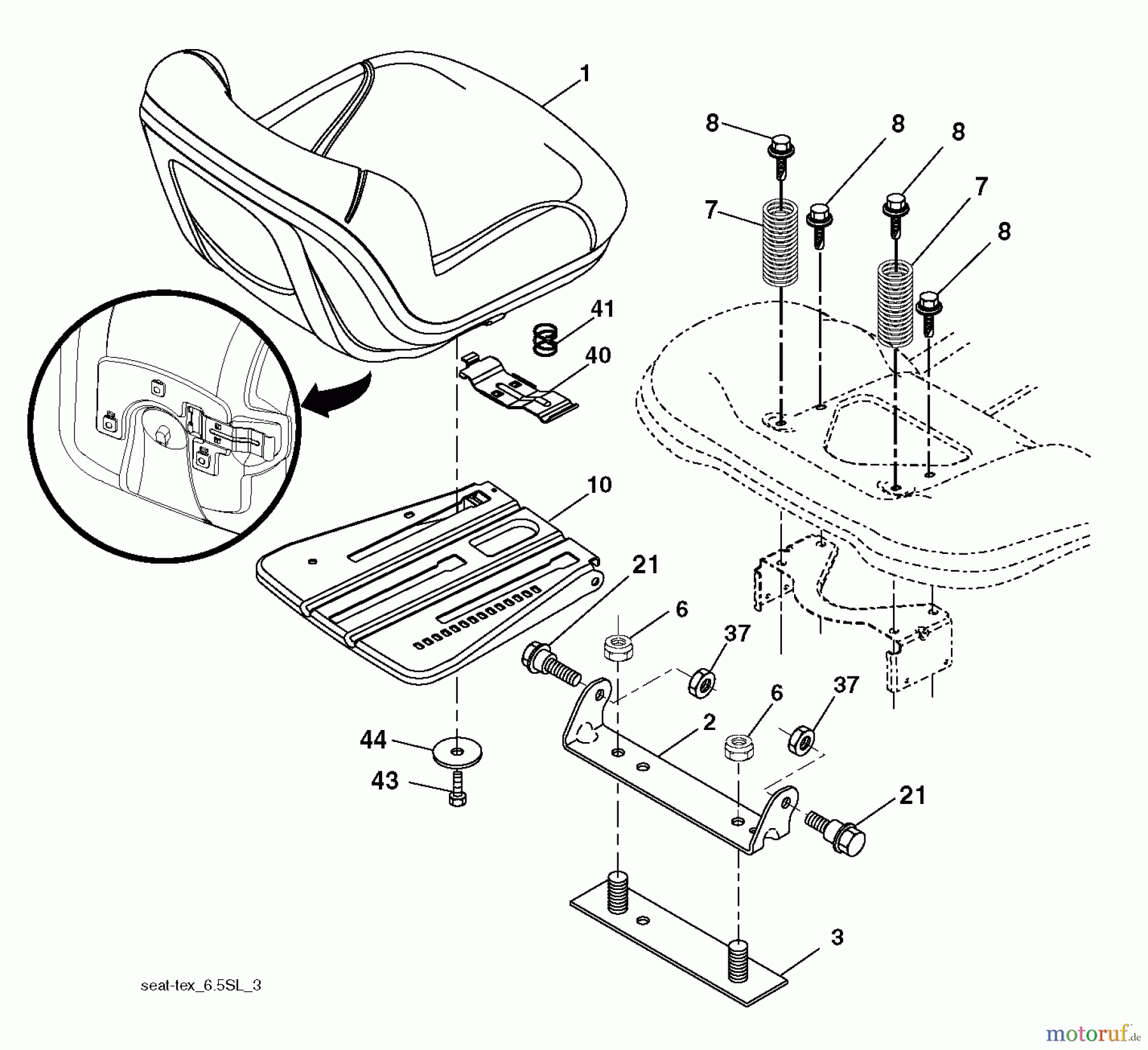  Husqvarna Rasen und Garten Traktoren GTH 3052TF (96041026501) - Husqvarna Garden Tractor (2012-01 & After) SEAT