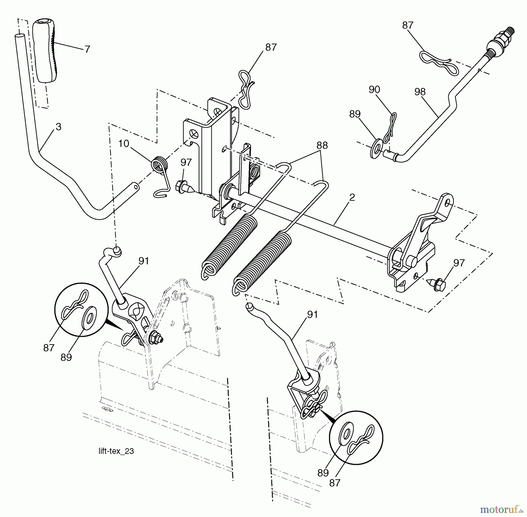  Husqvarna Rasen und Garten Traktoren LGTH 2454 (96043010700) - Husqvarna Lawn Tractor (2010-05 & After) Mower Lift