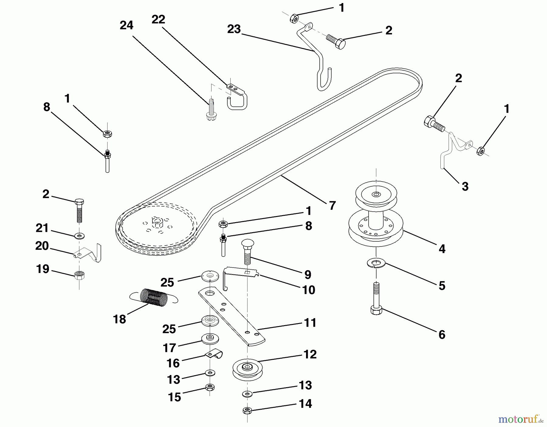  Husqvarna Rasen und Garten Traktoren LR 121 (954140001B) - Husqvarna Lawn Tractor (1998-02 & After) Ground Drive