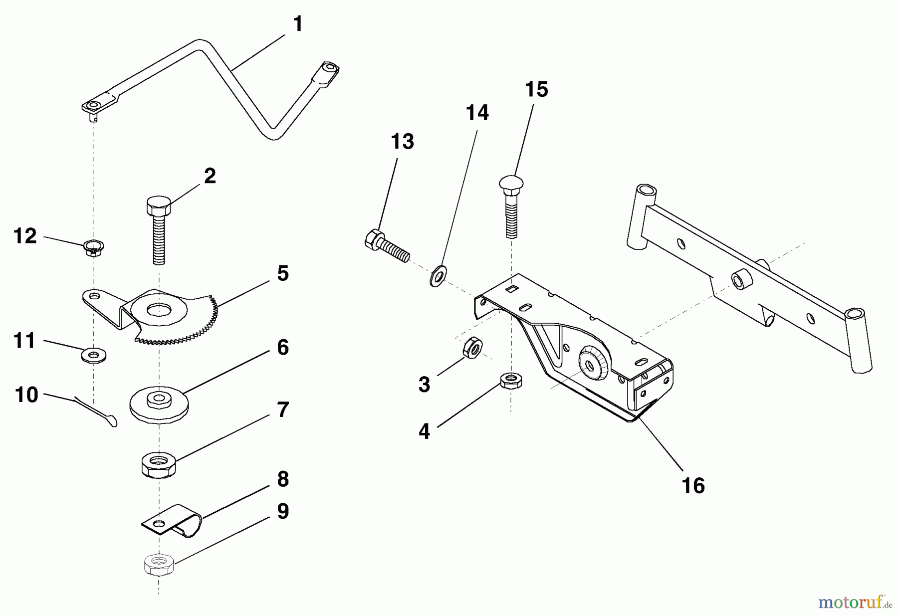  Husqvarna Rasen und Garten Traktoren LR 122 (954140014B) - Husqvarna Lawn Tractor (1999-03 & After) Sector Gear/Axle Support