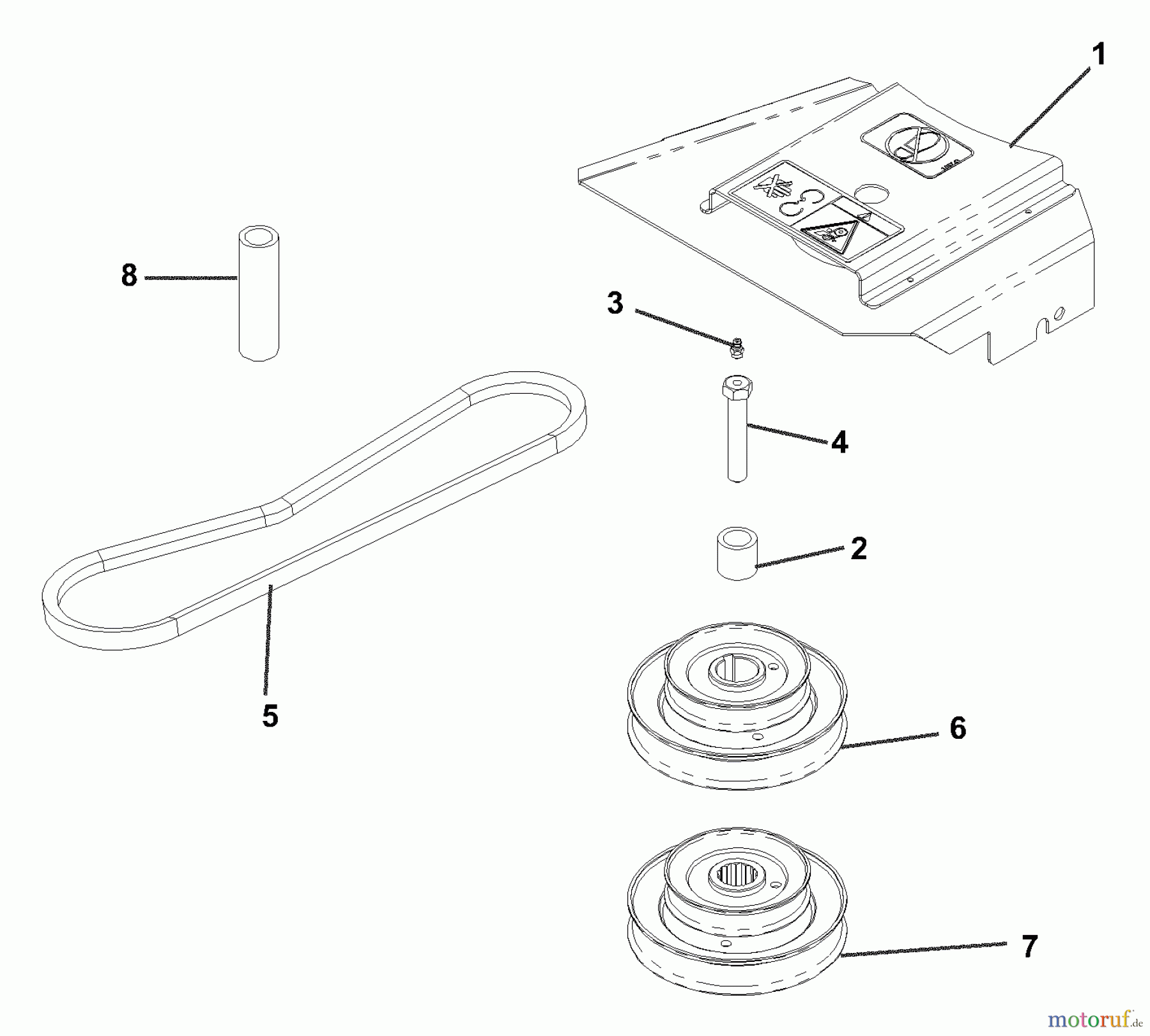  Husqvarna Zubehör, Rasenmäher / Mäher Z1-12 - Husqvarna Z Grass Collection System (2003-10 & After) Drive Kit Assembly