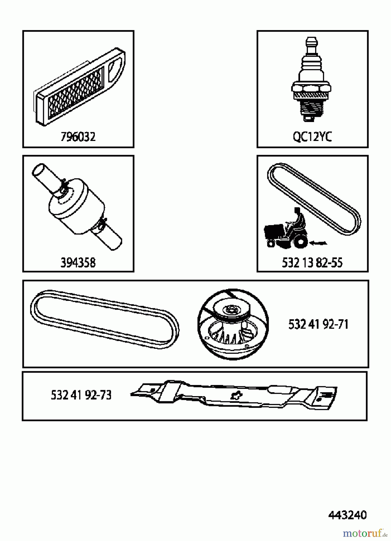  Husqvarna Rasen und Garten Traktoren LT 126 (96041020402) - Husqvarna Lawn Tractor (2012-05 & After) FREQUENTLY USED PARTS