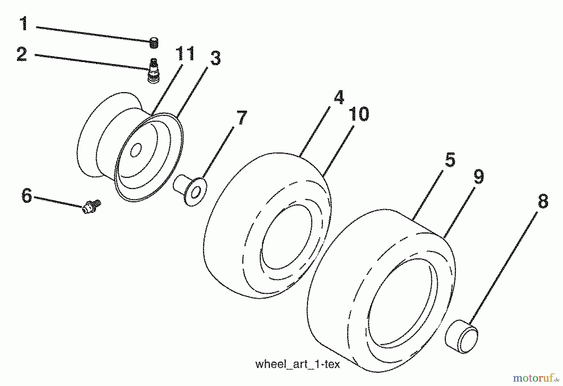  Husqvarna Rasen und Garten Traktoren LTH 1538 (96043003802) - Husqvarna Lawn Tractor (2008-04 & After) Wheels And Tires