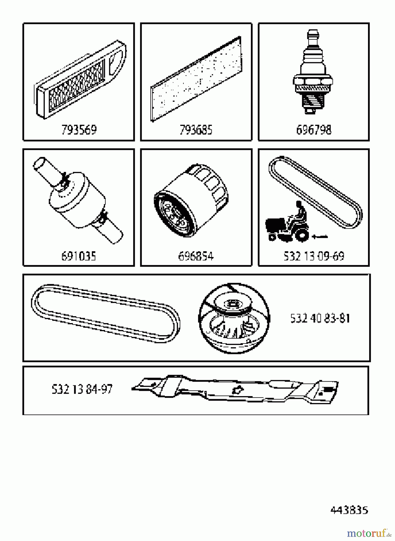  Husqvarna Rasen und Garten Traktoren LTH 2038R (96041028301) - Husqvarna Lawn Tractor (2013-05) FREQUENTLY USED PARTS