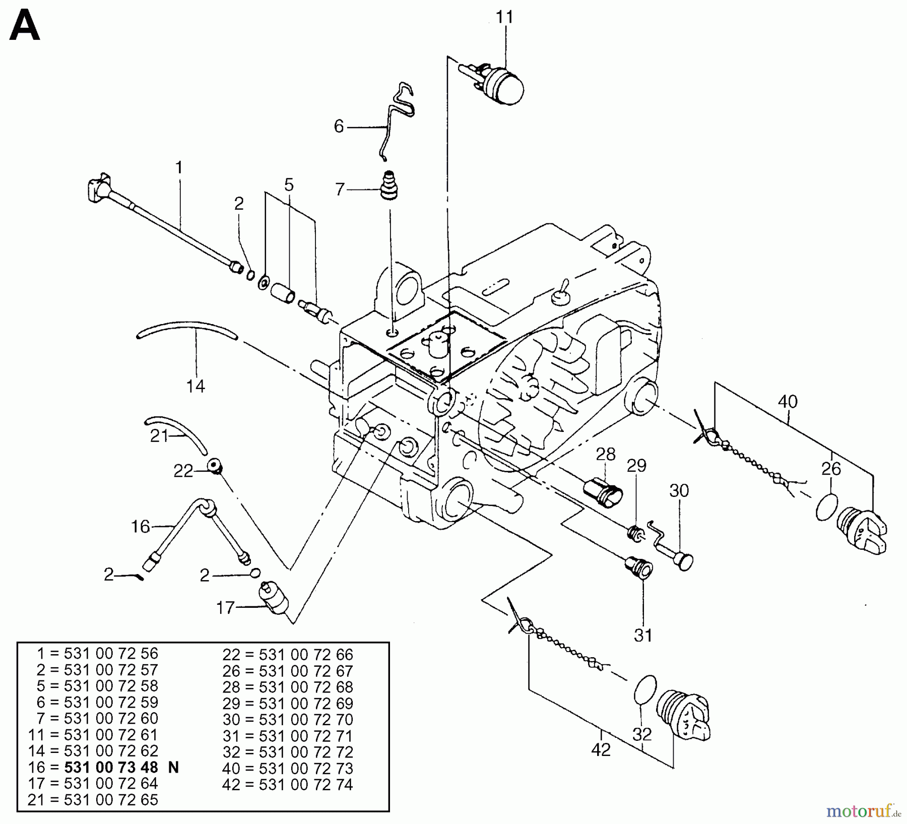  Jonsered Motorsägen 2033 - Jonsered Chainsaw (2000-08) CRANKCASE