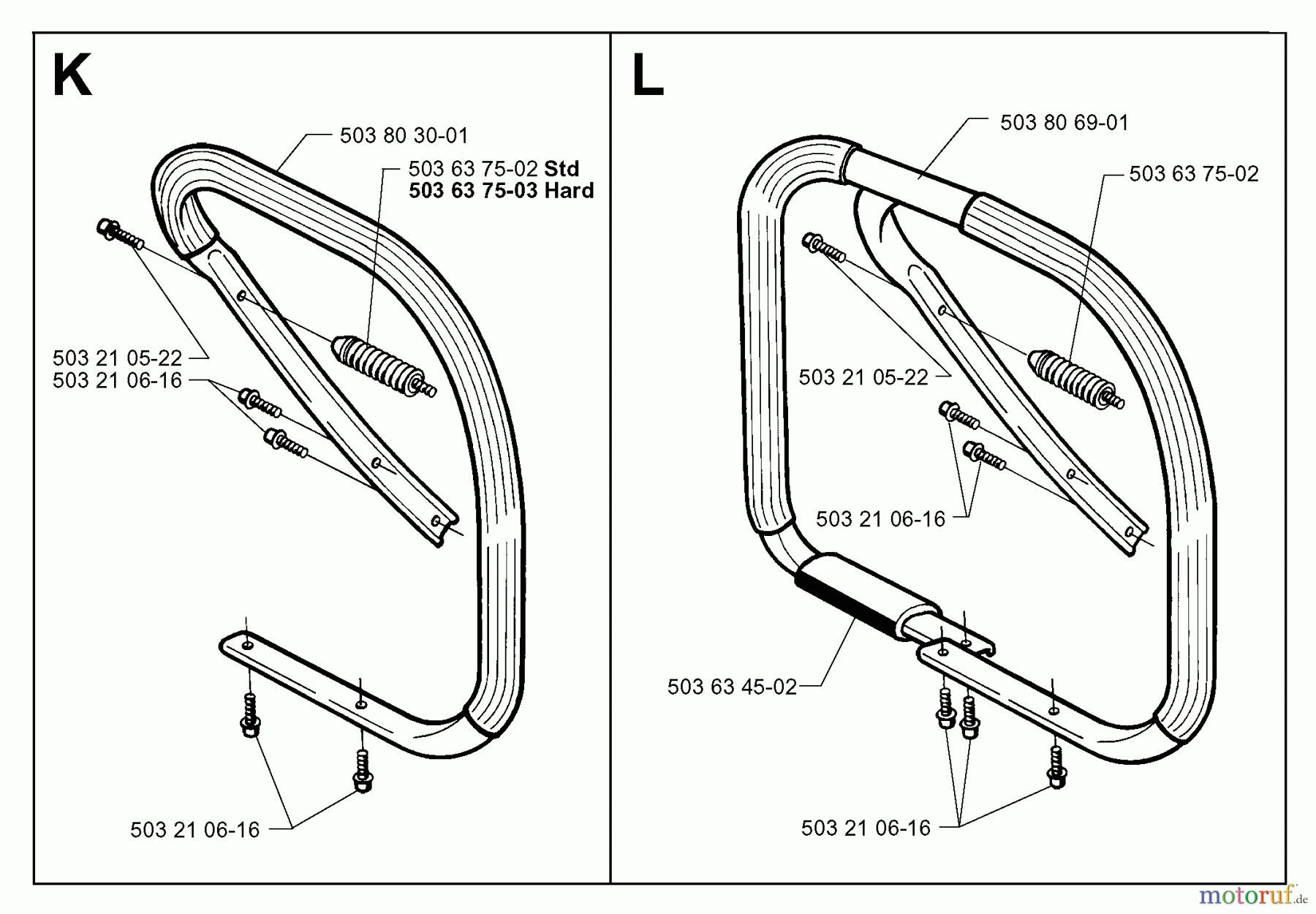  Jonsered Motorsägen 2071 - Jonsered Chainsaw (1999-03) HANDLE