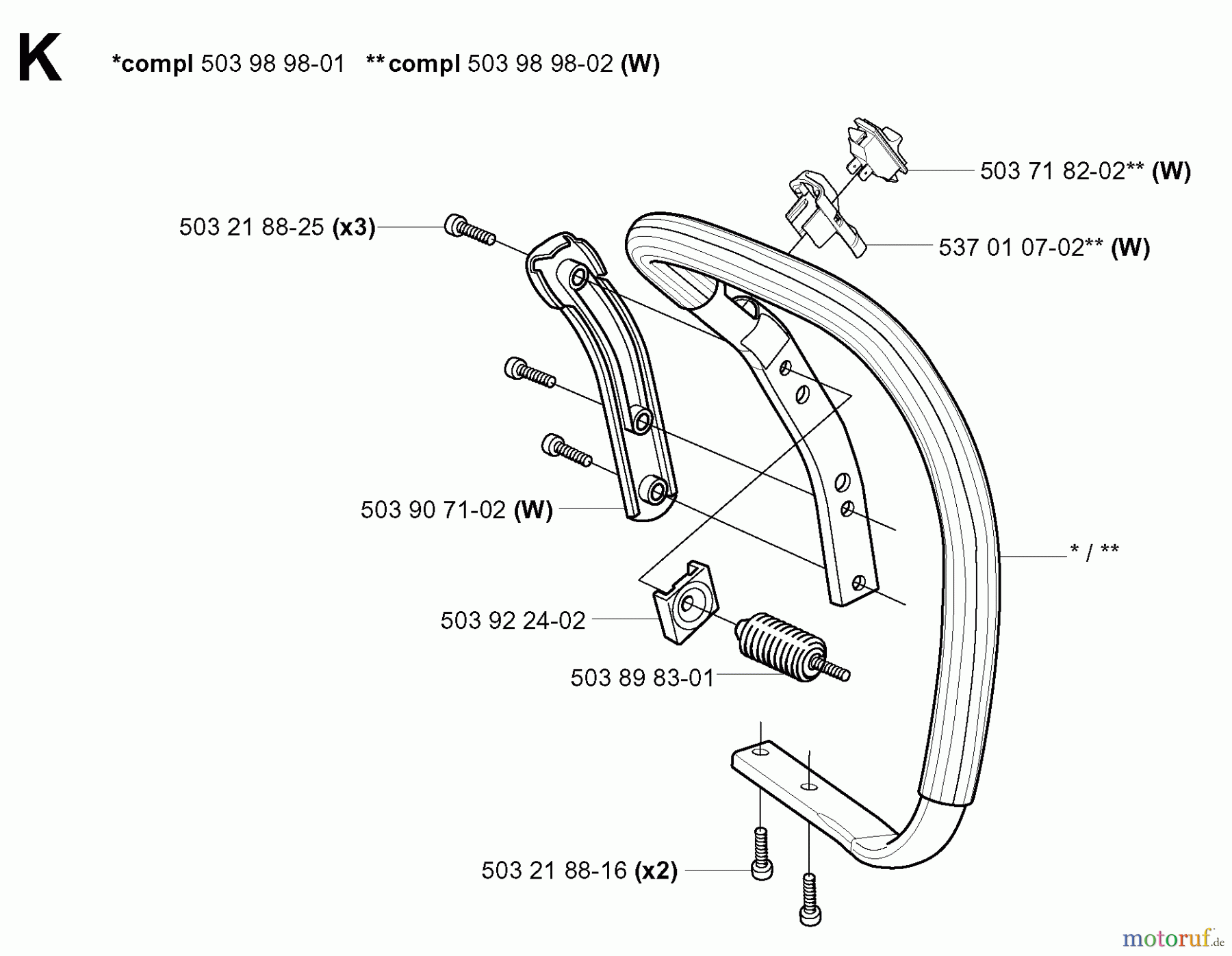  Jonsered Motorsägen 2149 - Jonsered Chainsaw (2001-09) HANDLE