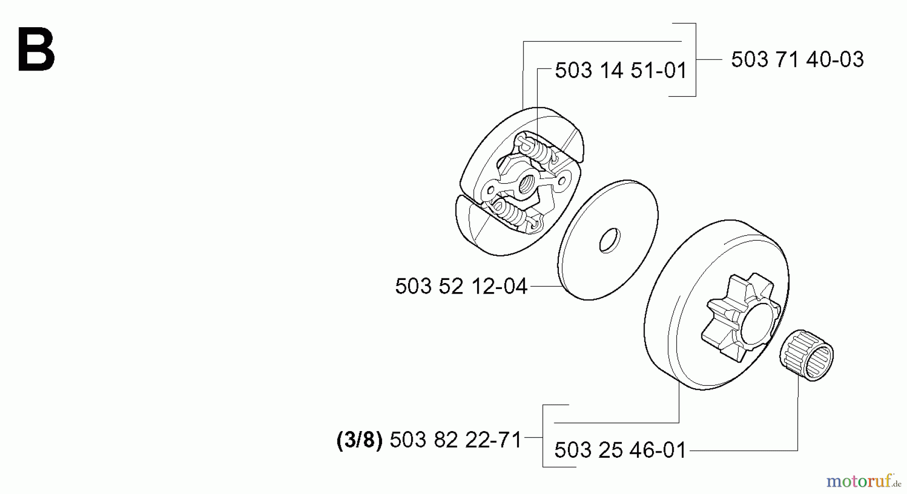  Jonsered Motorsägen CS2135 T - Jonsered Chainsaw (2005-03) CLUTCH