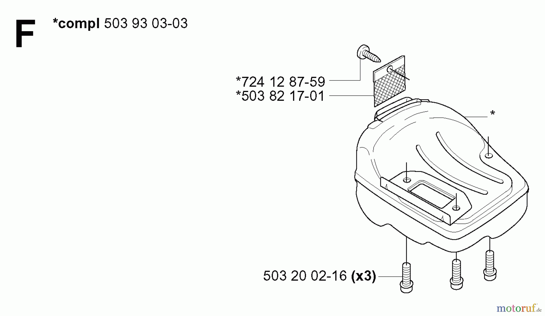  Jonsered Motorsägen CS2135 T - Jonsered Chainsaw (2005-03) MUFFLER