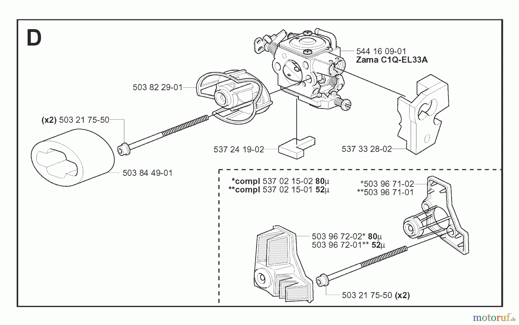  Jonsered Motorsägen CS2139 T - Jonsered Chainsaw (2008-02) CARBURETOR AIR FILTER