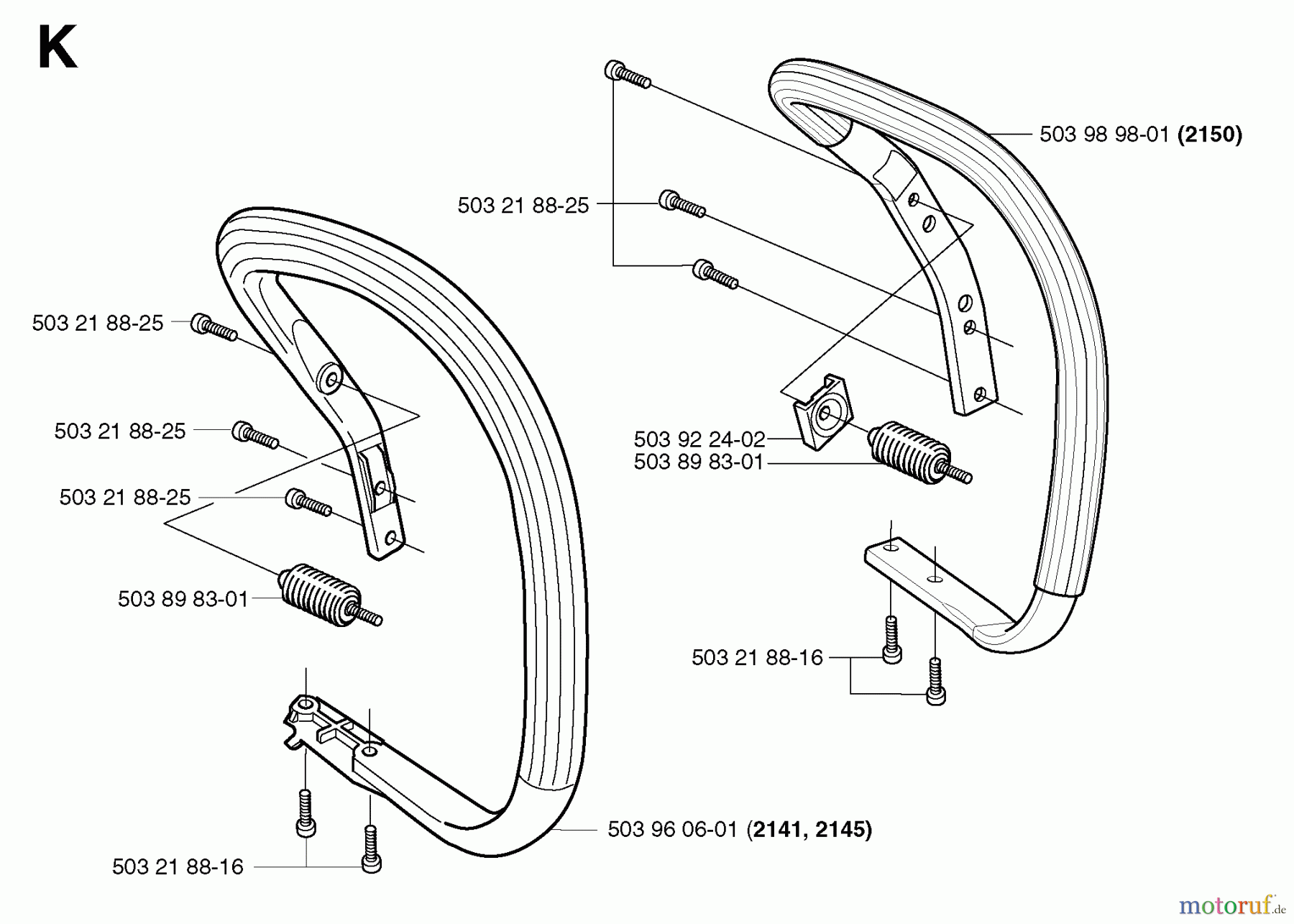  Jonsered Motorsägen CS2145 - Jonsered Chainsaw (2003-01) HANDLE