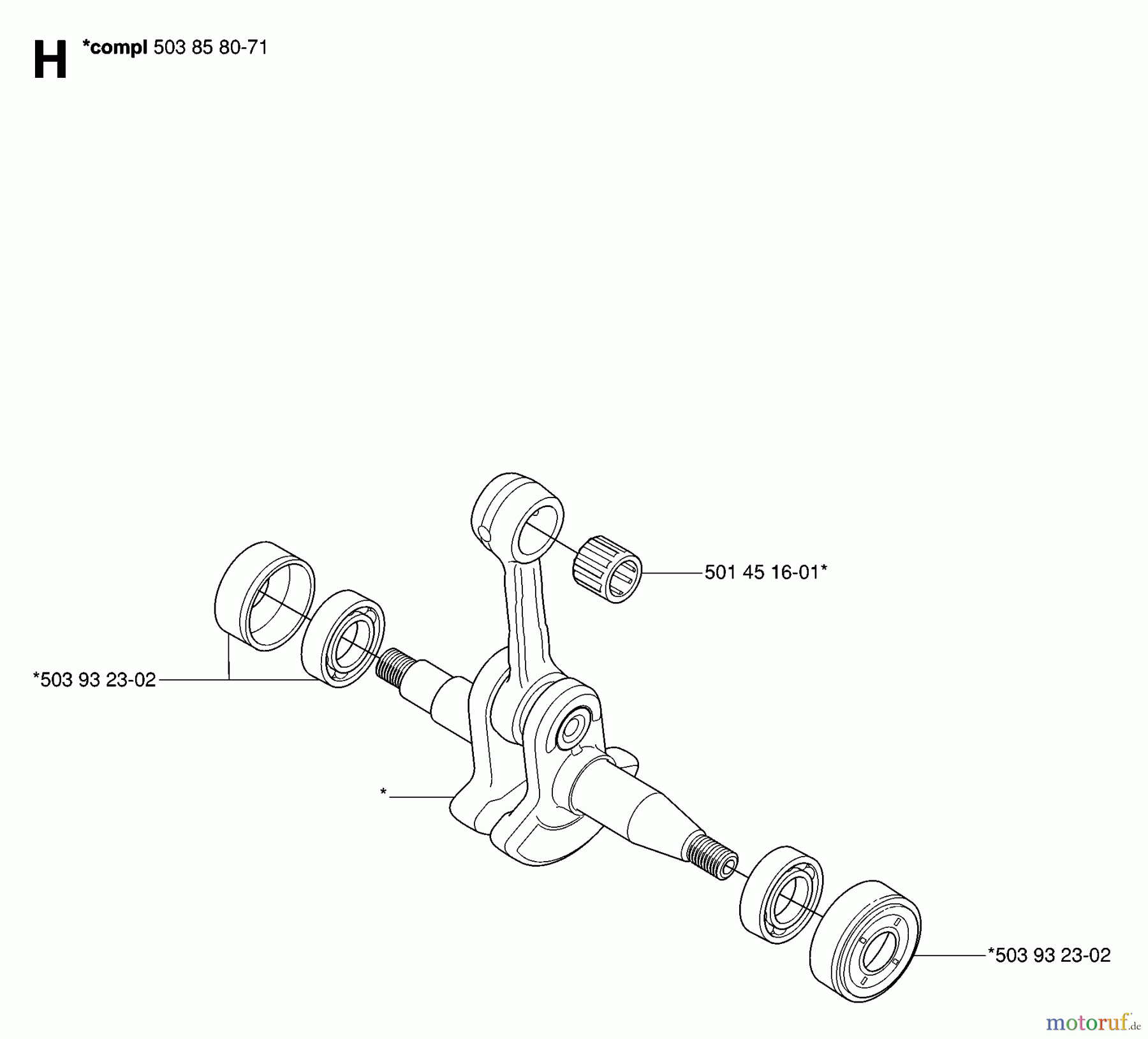  Jonsered Motorsägen CS2150 - Jonsered Chainsaw (2007-01) CRANKSHAFT