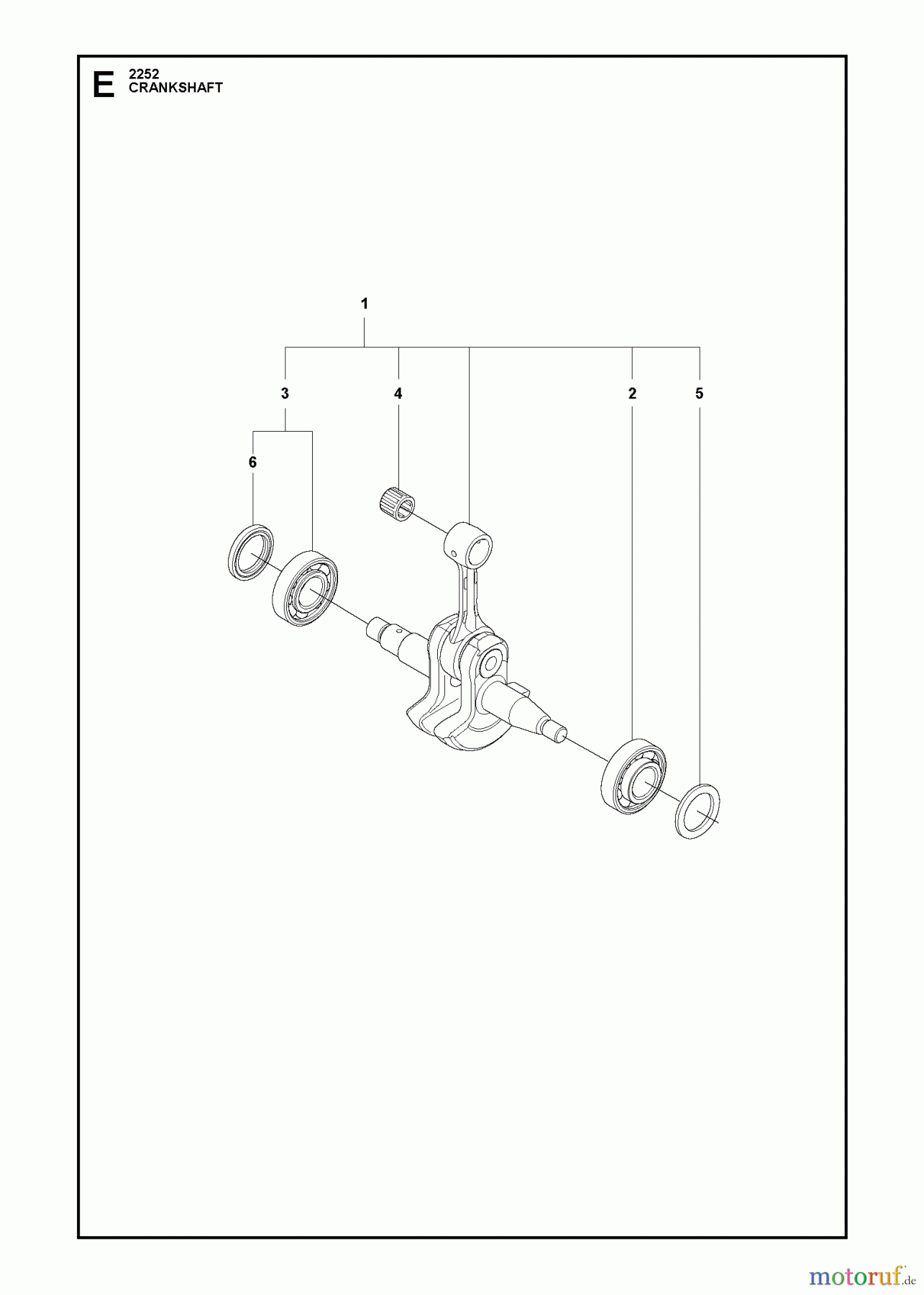  Jonsered Motorsägen CS2252 - Jonsered Chainsaw (2012-07) CRANKSHAFT