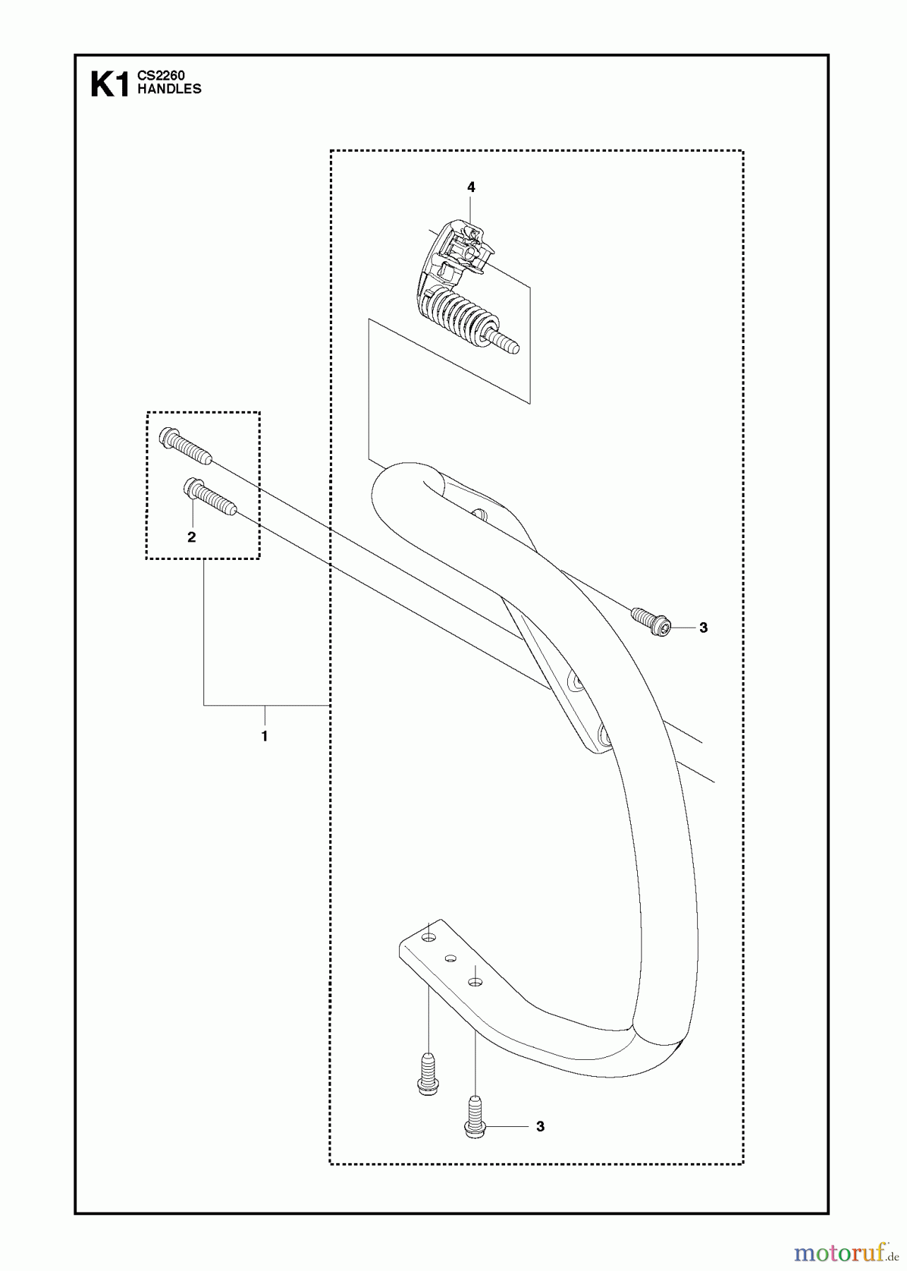  Jonsered Motorsägen CS2260 - Jonsered Chainsaw (2012-05) HANDLE