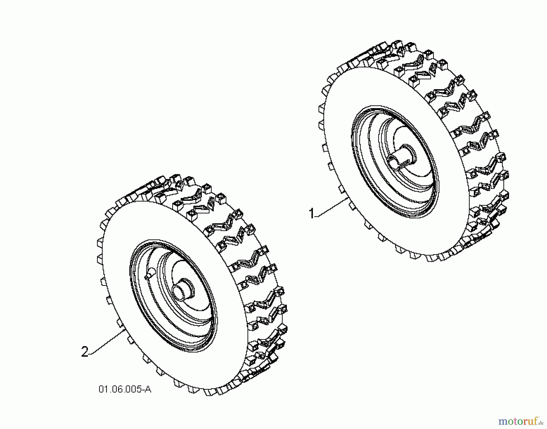  Jonsered Schneefräsen ST 2109 E (96191002107) - Jonsered Snow Thrower (2009-08) WHEELS TIRES #2