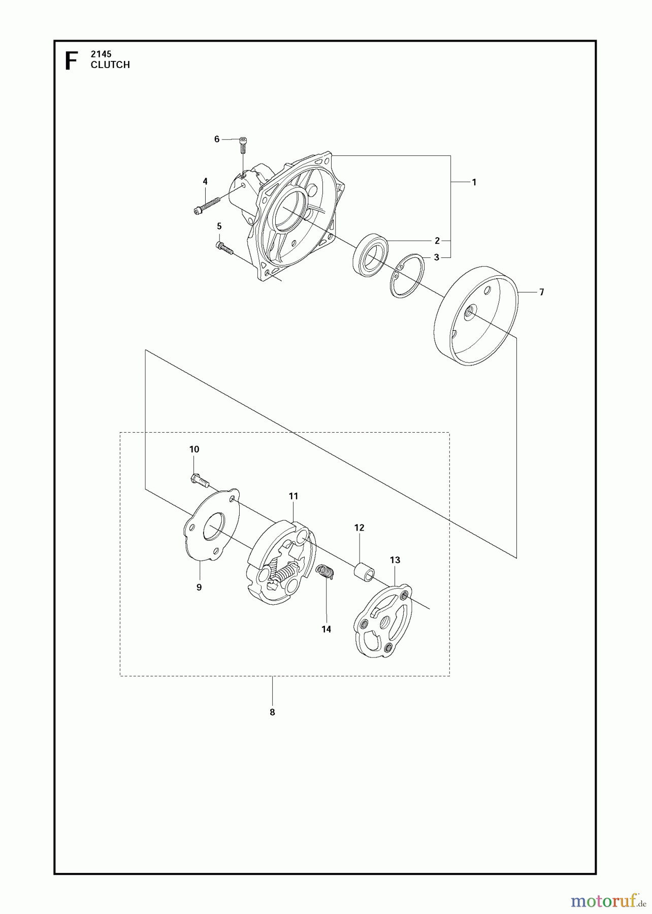  Jonsered Motorsensen, Trimmer CC2145 - Jonsered String/Brush Trimmer (2011-02) CLUTCH