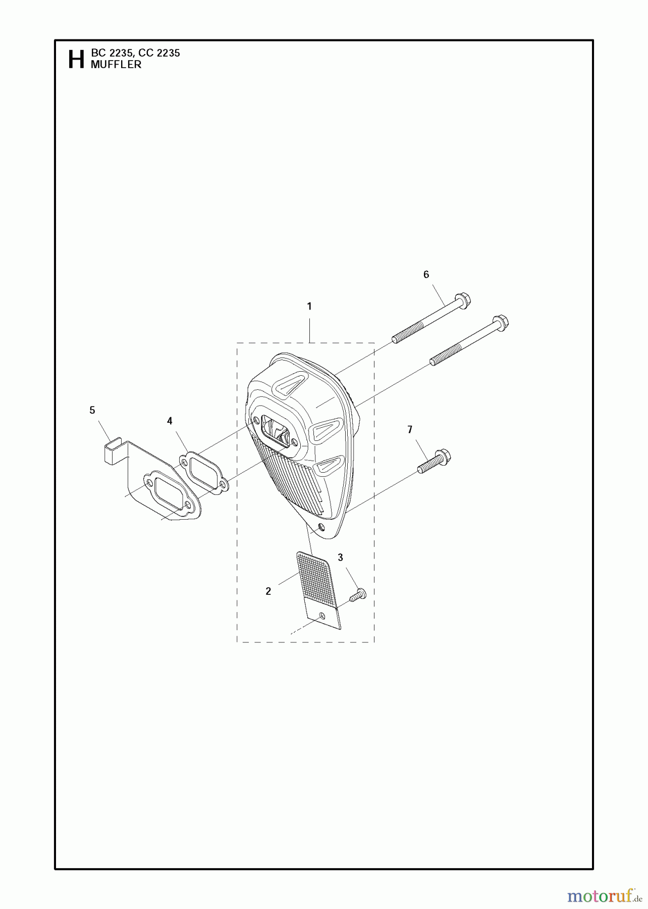  Jonsered Motorsensen, Trimmer BC2235 - Jonsered Brushcutter (2011-02) MUFFLER