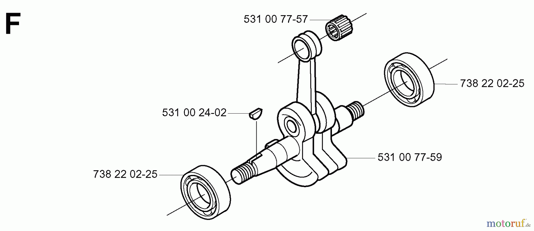  Jonsered Motorsensen, Trimmer BP2052 - Jonsered String/Brush Trimmer (2001-02) CRANKSHAFT