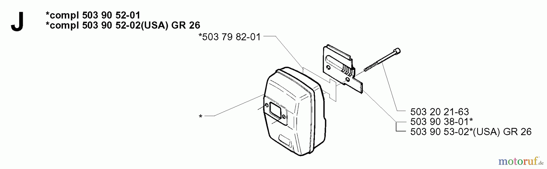  Jonsered Motorsensen, Trimmer GR26 - Jonsered String/Brush Trimmer (1997-02) MUFFLER