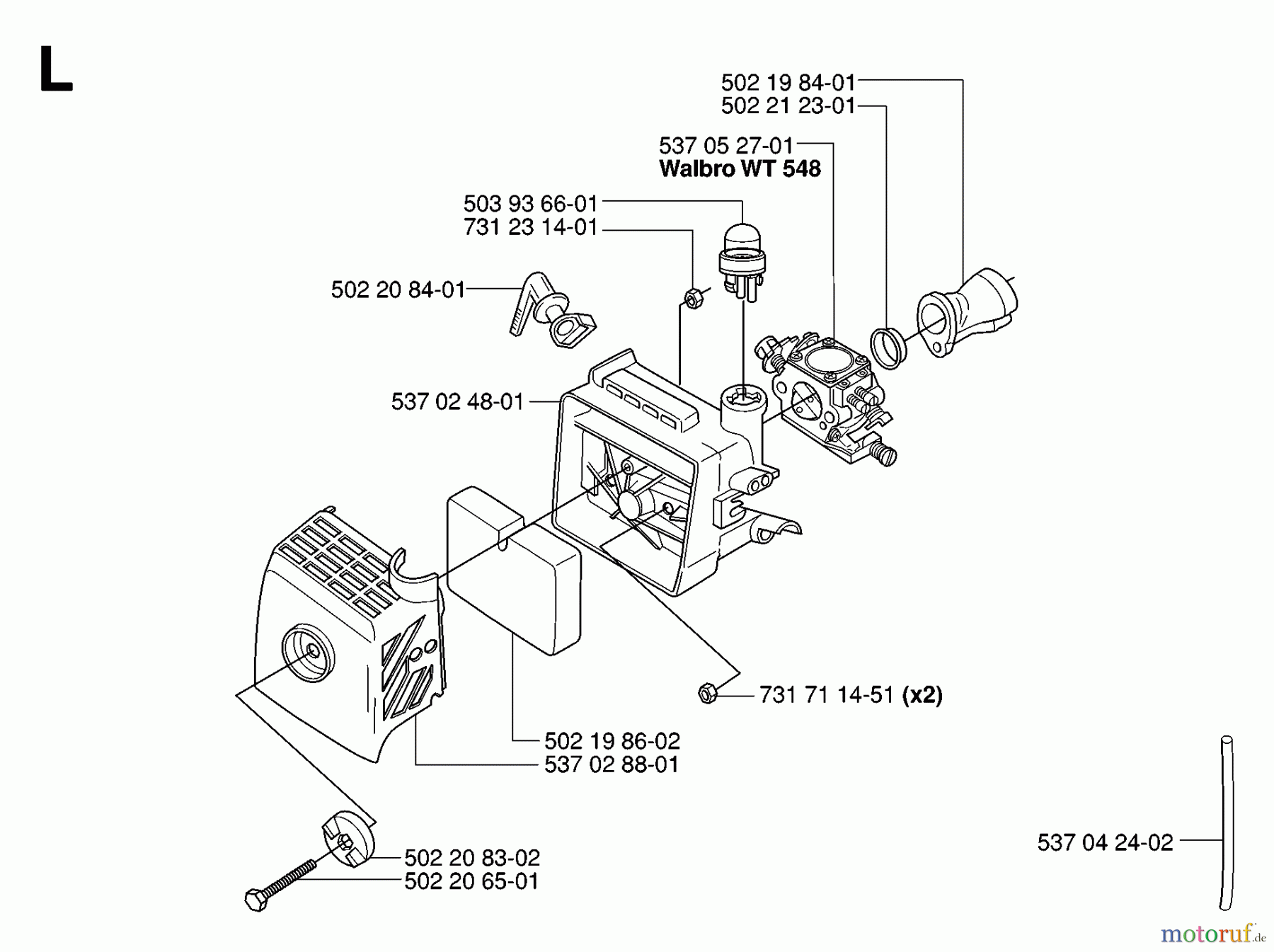  Jonsered Motorsensen, Trimmer GR2036 - Jonsered String/Brush Trimmer (2006-10) CARBURETOR AIR FILTER