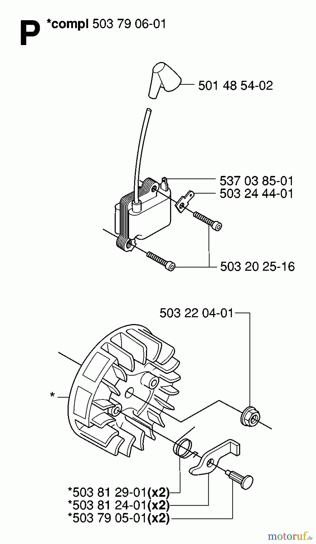  Jonsered Motorsensen, Trimmer GR2032 - Jonsered String/Brush Trimmer (2006-10) IGNITION SYSTEM