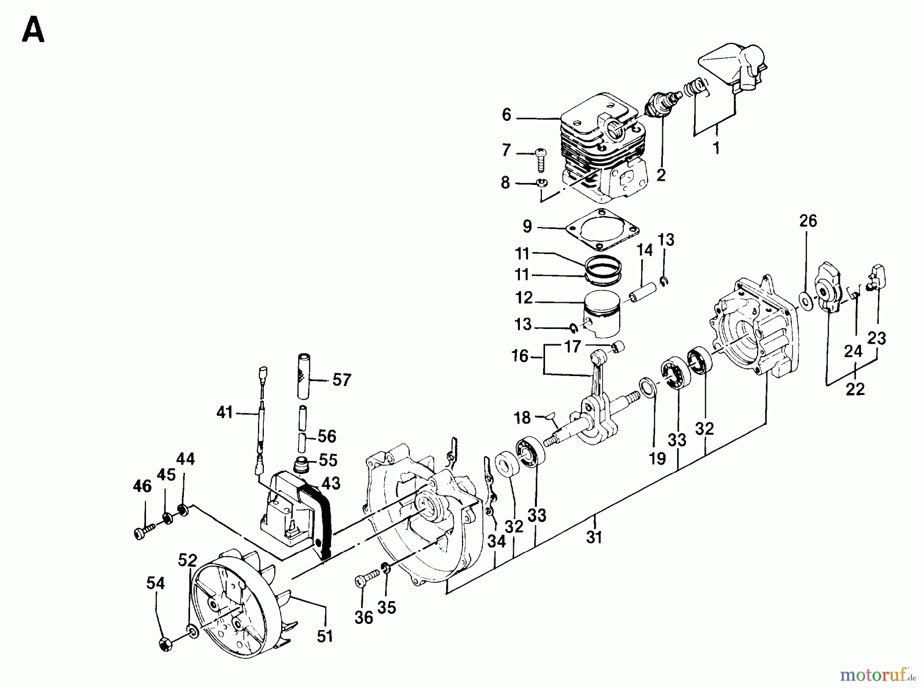  Jonsered Motorsensen, Trimmer GR28 - Jonsered String/Brush Trimmer (1993-02) ENGINE #1