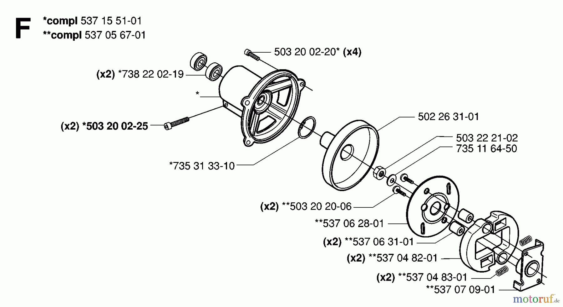  Jonsered Motorsensen, Trimmer RS52 - Jonsered String/Brush Trimmer (2006-07) CLUTCH