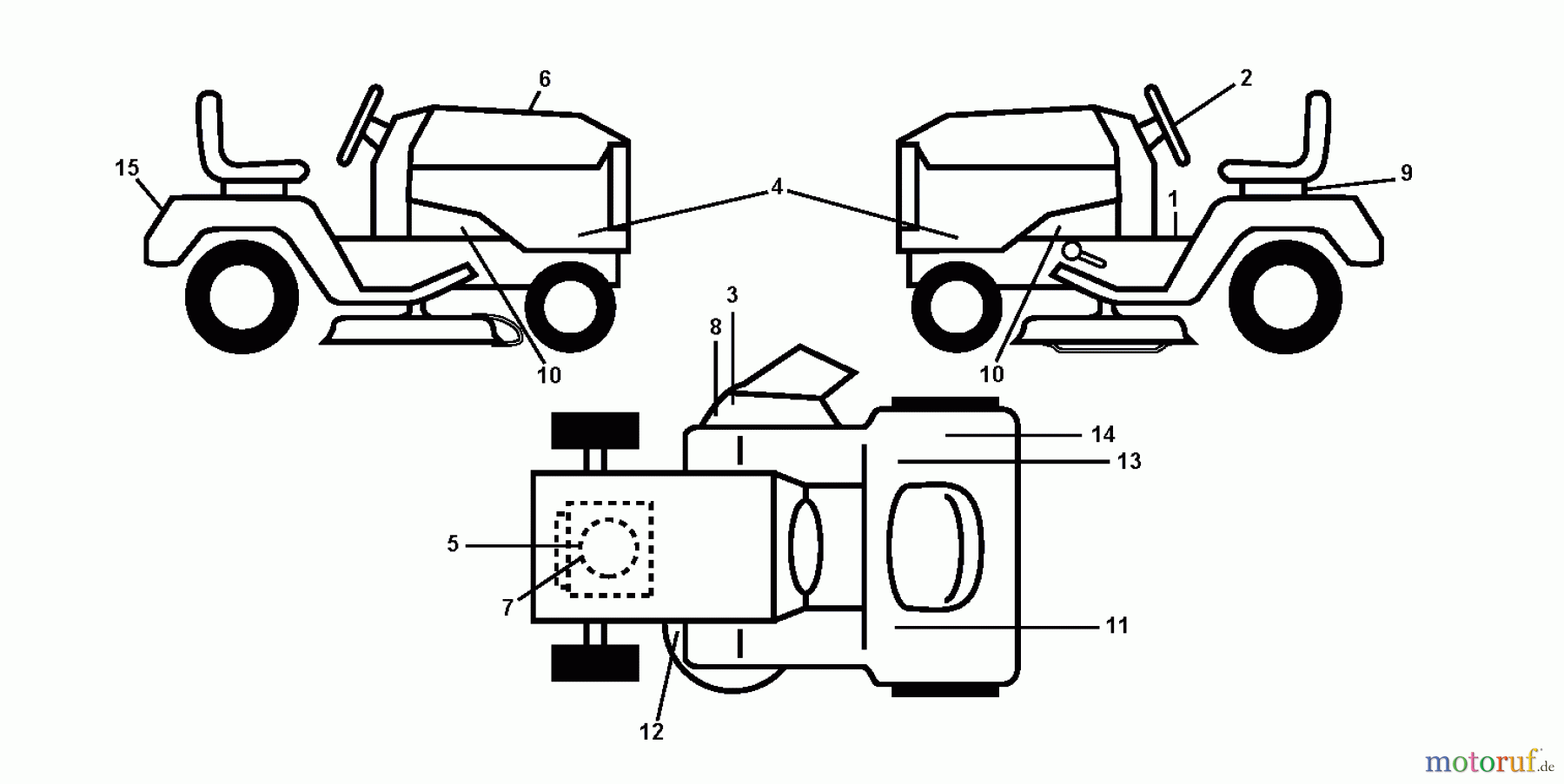  Jonsered Rasen  und Garten Traktoren LT2216 (96041011201) - Jonsered Lawn & Garden Tractor (2010-01) DECALS