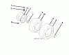 Poulan / Weed Eater PXT12530 (96046003000) - Poulan XT Lawn Tractor (2010-01) Listas de piezas de repuesto y dibujos WHEELS TIRES