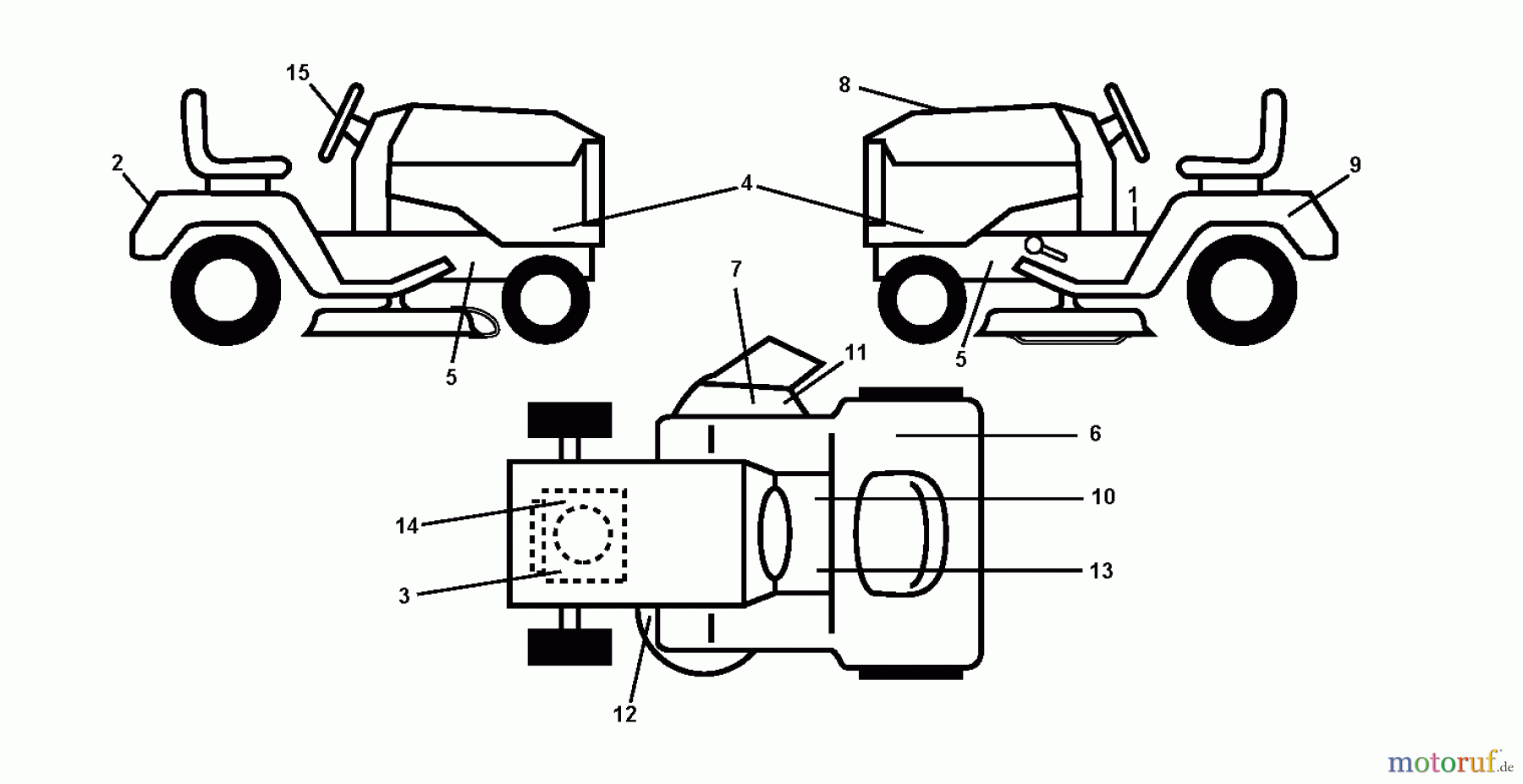  Jonsered Rasen  und Garten Traktoren LT2217 A (96041010302) - Jonsered Lawn & Garden Tractor (2010-03) DECALS