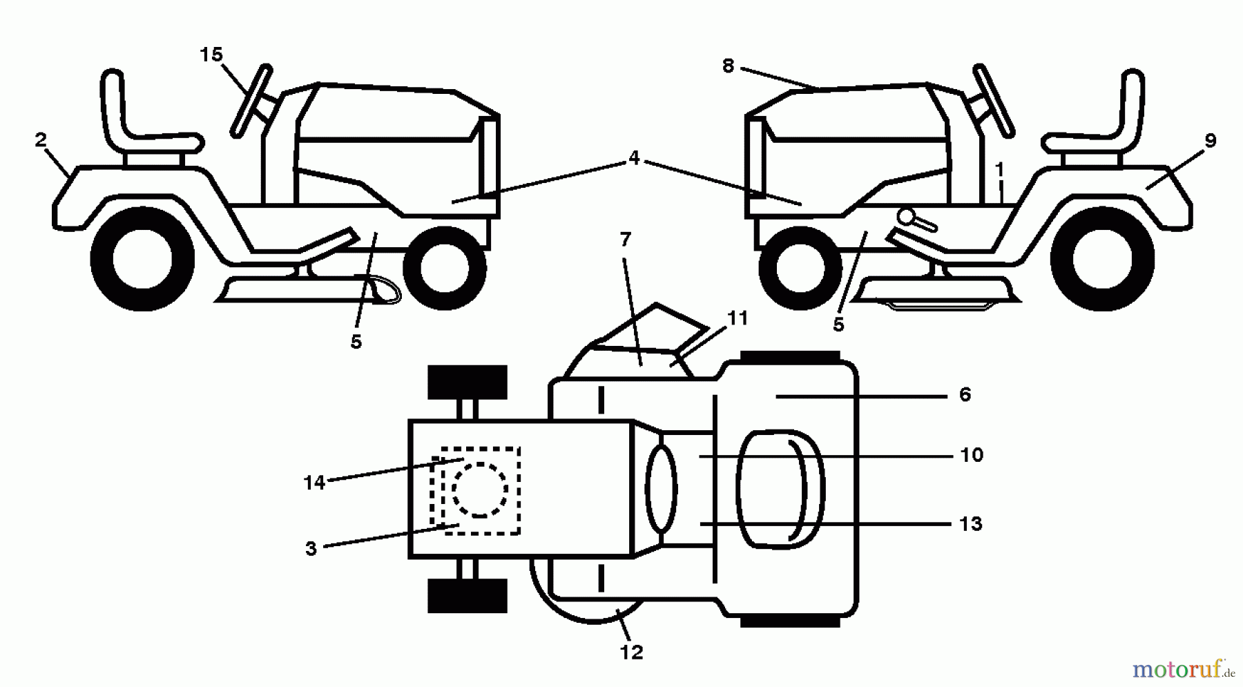  Jonsered Rasen  und Garten Traktoren LT2217 A (96041010304) - Jonsered Lawn & Garden Tractor (2011-04) DECALS