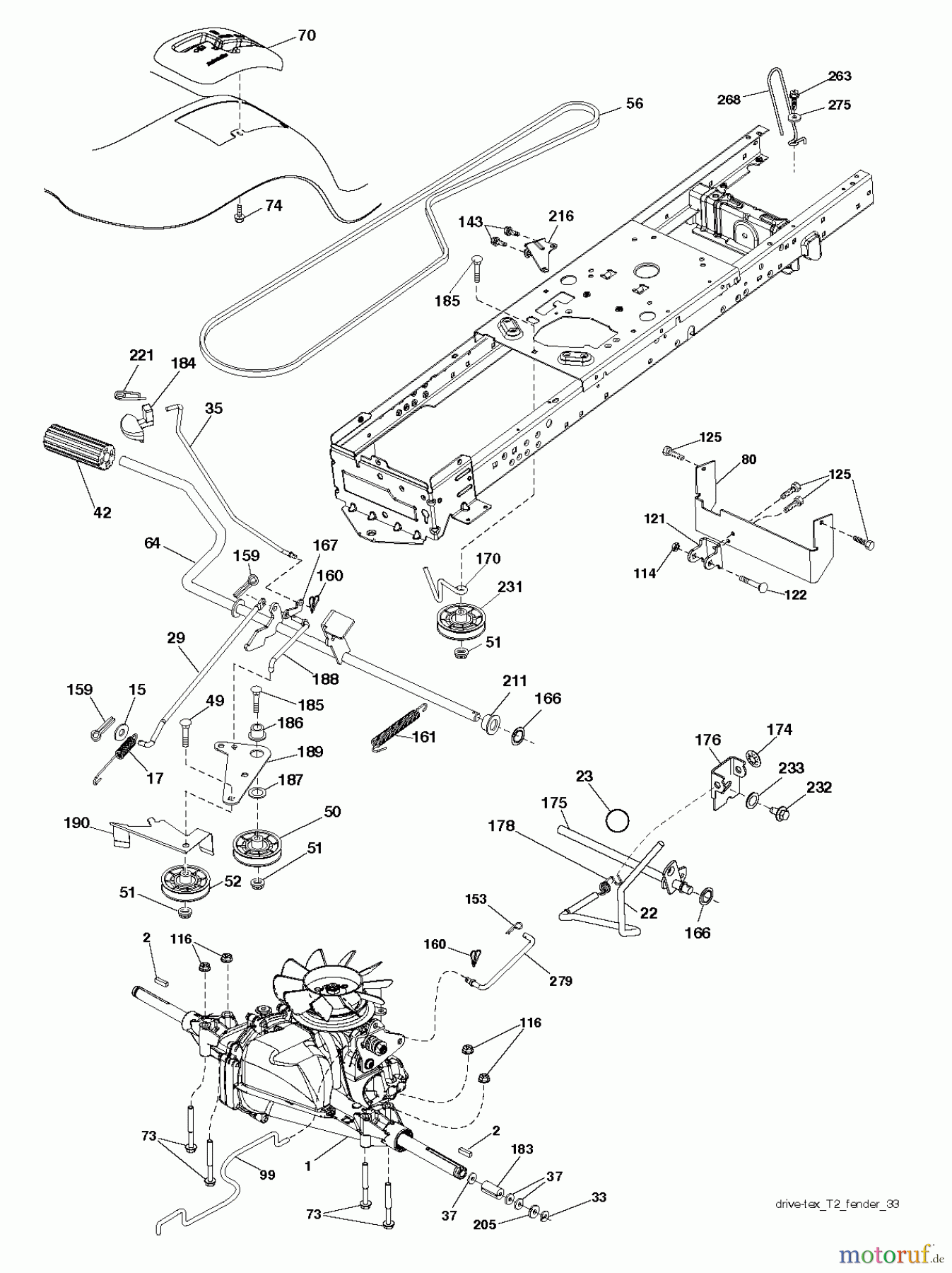  Jonsered Rasen  und Garten Traktoren LT2217 A (96041010307) - Jonsered Lawn & Garden Tractor (2013-05) DRIVE