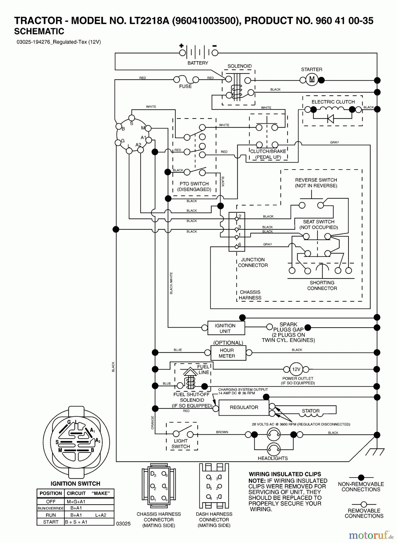  Jonsered Rasen  und Garten Traktoren LT2218 A (96041003500) - Jonsered Lawn & Garden Tractor (2007-03) SCHEMATIC