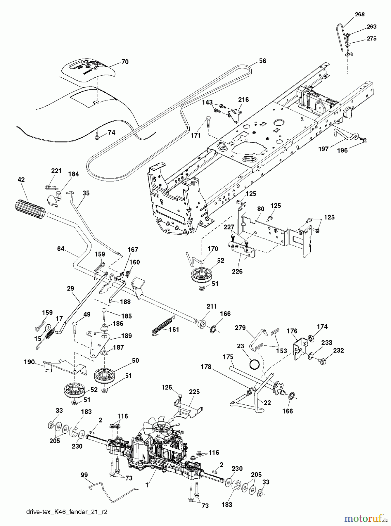  Jonsered Rasen  und Garten Traktoren LT2218 A (96041010506) - Jonsered Lawn & Garden Tractor (2012-08) DRIVE